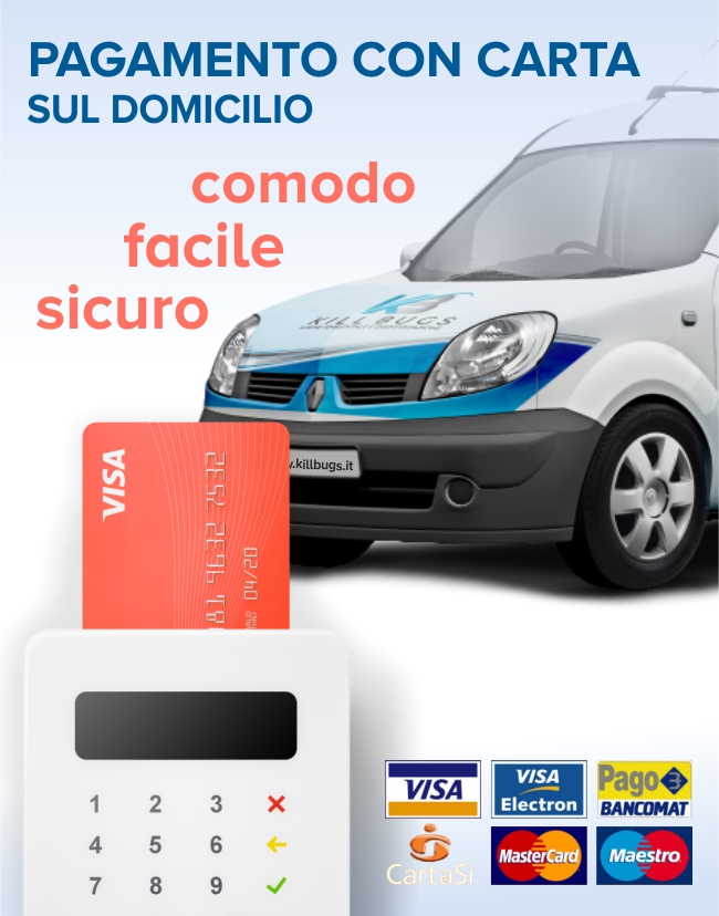 servizio pago bancomat a domicilio ditta disinfestazioni Palermo